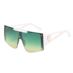 Women's Oversized Square 'IO GIRL' Metal Sunglasses