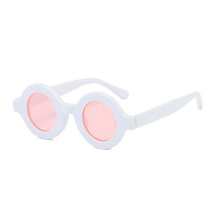 Women's Retro Small Round 'Leopard' Plastic  Sunglasses