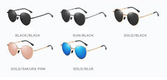 Unisex Folding Round 'The Stylish'  Metal Sunglasses