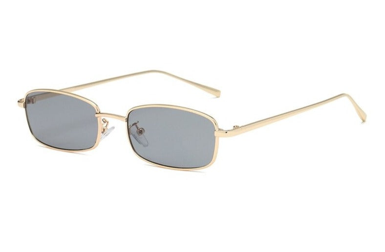 Women's Rectangle 'Yohana Sunshine' Metal Sunglasses