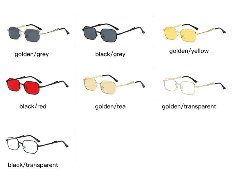 Women's Rectangular 'Just Hush' Metal Sunglasses