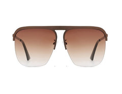 Women's Oversized Square Rimless 'Kassiani' Metal Sunglasses