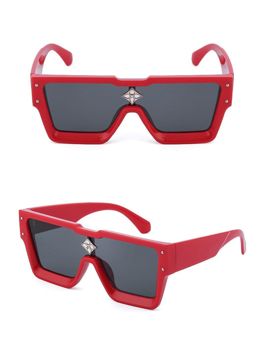 Women's Square 'Shanaia Twain' Plastic Sunglasses