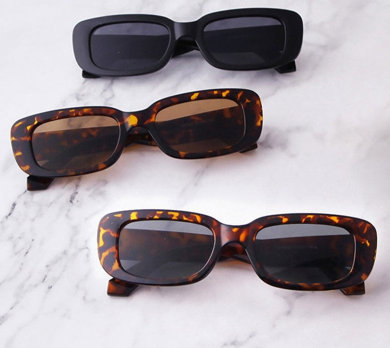 Women's Rectangle 'Levi' Plastic Sunglasses