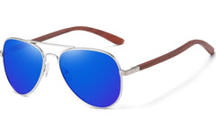 Women's Pilot Aviation 'Irine ' Wooden Sunglasses