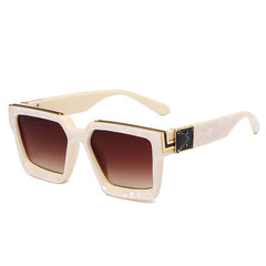 Men's Oversize 'Aries Blued' Plastic Sunglasses