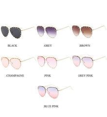 Women's Round 'Margarette' Metal Sunglasses