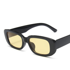 Women's Black Leopard 'Signivision' Rectangle Sunglasses