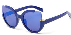 Women's Retro Cat Eye 'Breaker Blue' Plastic Sunglasses