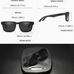 Men's Polarized Square 'Mario ' Plastic Sunglasses