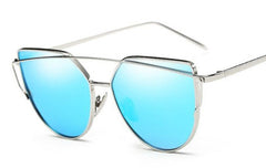 Women's Retro Cat Eye 'Adam' Metal Sunglasses