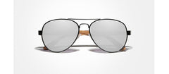 Men's Polarized Oval 'The Temple' Wooden Sunglasses