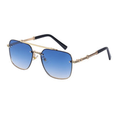 Men's Square Gradient 'Aegis Mirror' Metal  Sunglasses