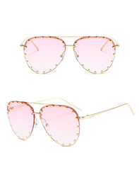 Women's Round 'Margarette' Metal Sunglasses