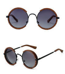 Men's Round 'Doni' Wooden Sunglasses