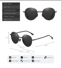 Unisex Folding Round 'The Stylish'  Metal Sunglasses