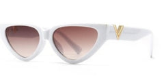 Women's Cat Eye 'V Shine ' Plastic Sunglasses