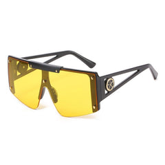 Women's Oversized Square 'IO GIRL' Metal Sunglasses