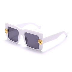 Women's Square 'Black Ski Mask' Plastic Sunglasses