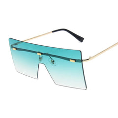 Women's Square 'Abby Scarlet' Metal Sunglasses