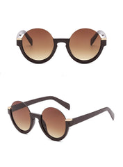 Men's Half Frame Round 'Different' Gradient Sunglasses F