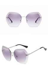 Women's Oversized Square 'The Static' Rimless Sunglasses