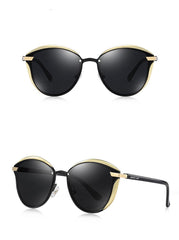 Women's Oval 'Girl Power' Metal Sunglasses