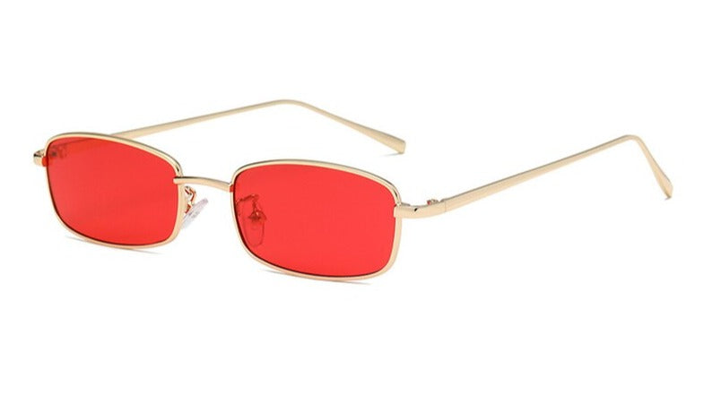 Women's Rectangle 'Yohana Sunshine' Metal Sunglasses