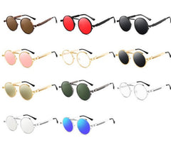 Men's Vintage Round 'Baron Von' Metal Sunglasses