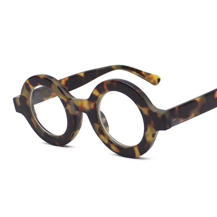 Women's Retro Small Round 'Leopard' Plastic  Sunglasses