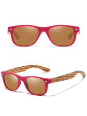 Women's Oval 'Blue Faith' Wooden Sunglasses