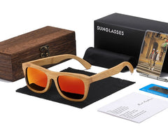 Men's Polarized Oval 'Diafa ' Wooden Sunglasses