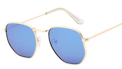 Women's Vintage Polygon 'Handlebar' Metal Sunglasses