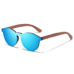 Unisex Retro Wood 'Hundred's' Sunglasses