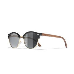 Unisex Round 'Forest' Wooden Sunglasses