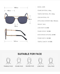 Men's Square Gradient 'Aegis Mirror' Metal  Sunglasses