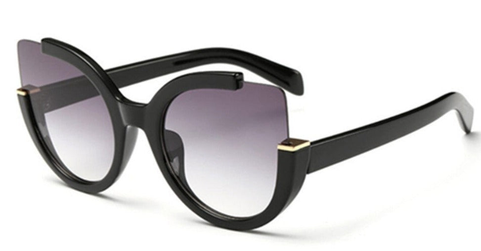 Women's Retro Cat Eye 'Breaker Blue' Plastic Sunglasses