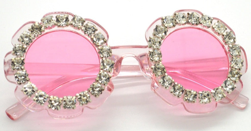 Kid's Girls Round 'Shine Diamond ' Plastic Sunglasses