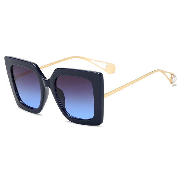 Women's Luxury Cat Eye 'Sunset' Metal Sunglasses