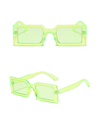 Women's Small Rectangular 'Laarni' Plastic Sunglasses