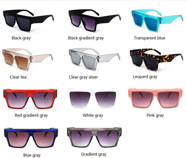 Women's Oversized Square 'Maxcoline' Plastic Sunglasses