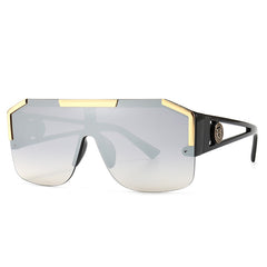 Unisex Square 'Chad' Semi Rimless Sunglasses