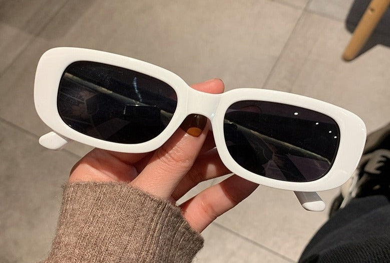 Women's Classic Rectangular 'Dorit' Plastic Sunglasses