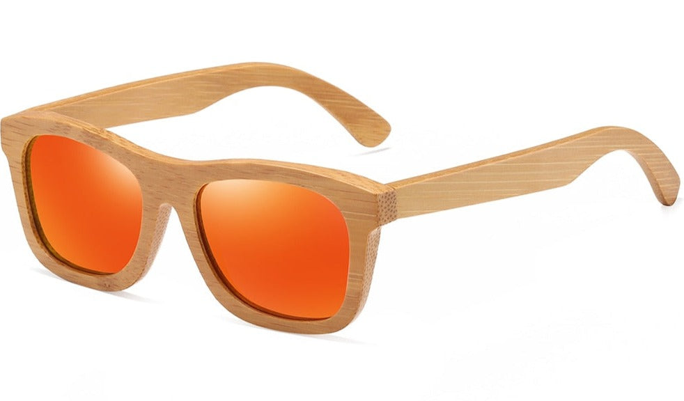 Men's Polarized Oval 'Diafa ' Wooden Sunglasses