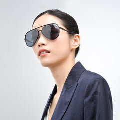 Unisex Aviator Pilot 'Sun Peaches' Oval Sunglasses