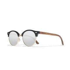 Unisex Round 'Forest' Wooden Sunglasses