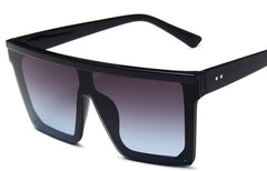 Women's  Oversized Square 'Trappy' Plastic Sunglasses