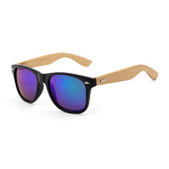 Men's Retro Square 'Sturdy' Wooden Sunglasses