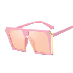 Women's Oversized Vintage Square 'Mucker Eye Wear' Plastic Sunglasses