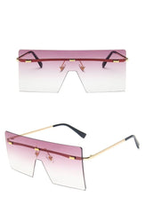 Women's Square 'Abby Scarlet' Metal Sunglasses